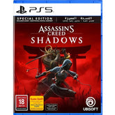 Assassin's Creed Shadows game cover for PS5 with red and blue design